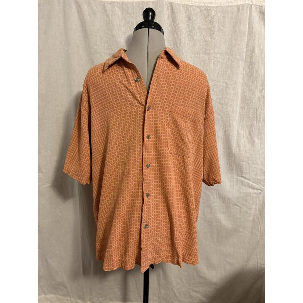 Pre Owned Zimni Sport Orange Short Sleeve Collar L Shirt